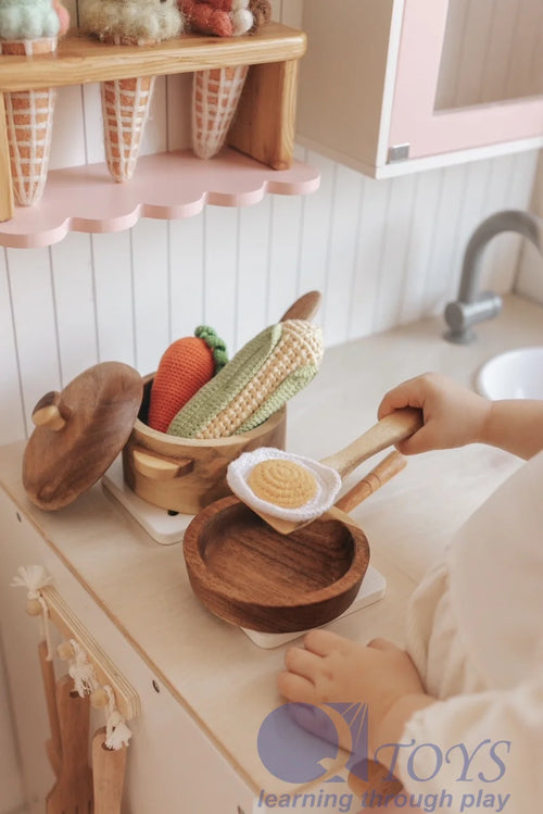 Mahagoni Pfannen- und Topf-Set